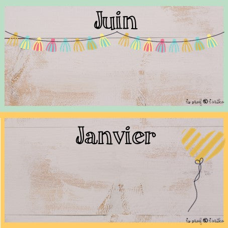 Affichage mois d'anniversaire