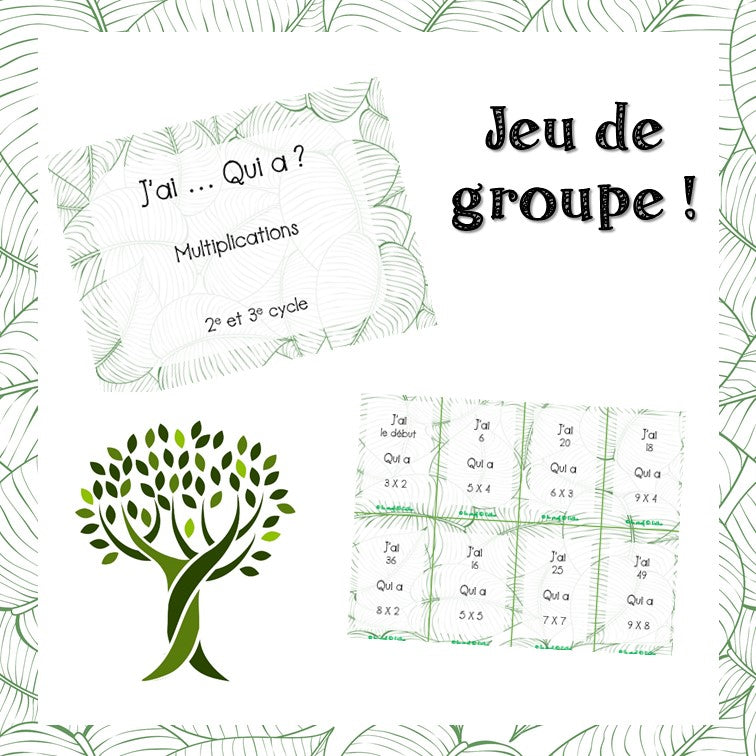 J'ai... Qui a ? (multiplication)